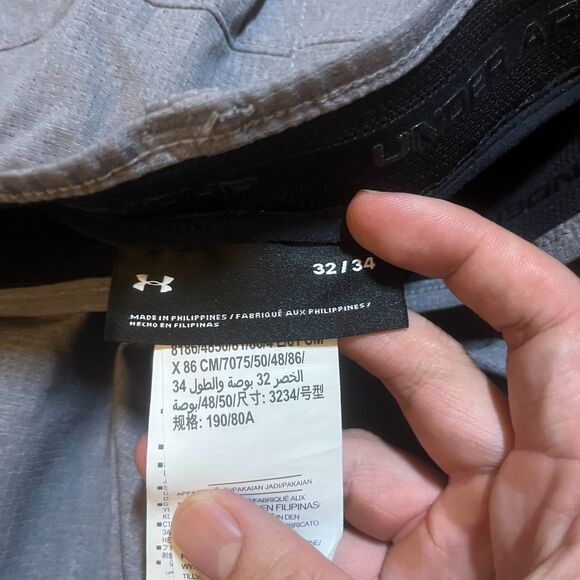 Under Armour Pants Mens 32 Grey Vented Golf Performance Lightweight Chino - Picture 3 of 10